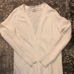 NWOT Loft white cardigan sweater